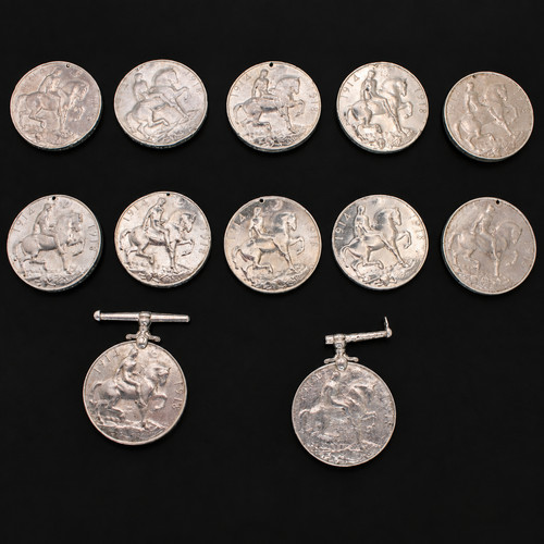 Silver war medals - medals, british