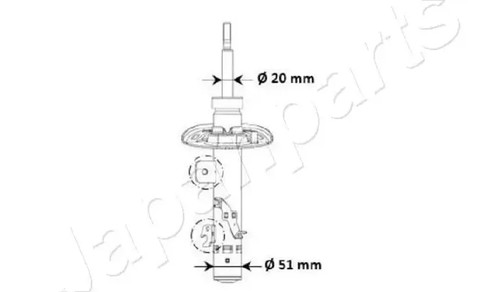 Shock absorber front - absorber, axle