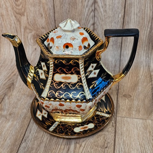 Vintage imari style hexagonal - vintage,