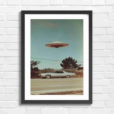 Retro vintage ufo - vintage, flying