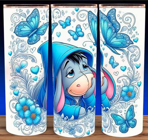 Eeyore blue butterfly floral - eeyore,
