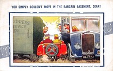 POSTCARD MOTORING THEME BARGAIN BASEMENT   #  677  BAMFORTH