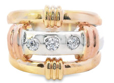 Unisex Triple Tone Gold &