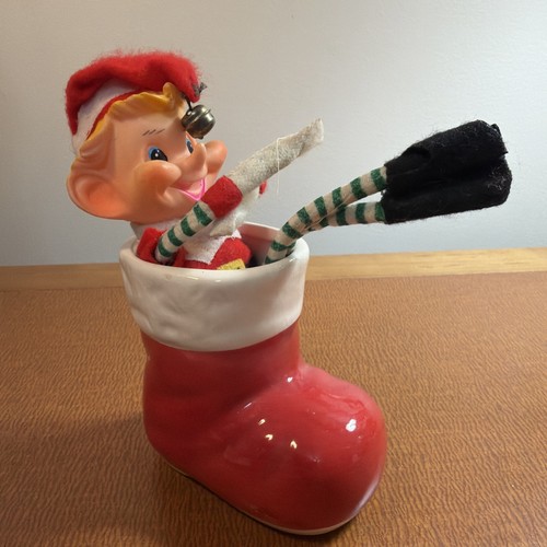 Vtg mcm pixie christmas elf - mcm,