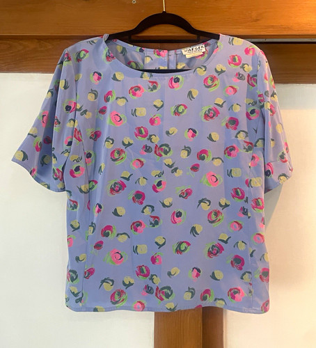Vintage jaeger blue floral - blue,