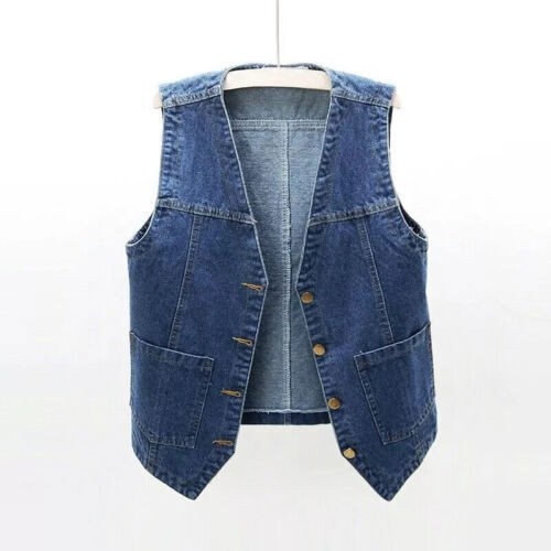 Classic denim waistcoat gilet - waistcoat,