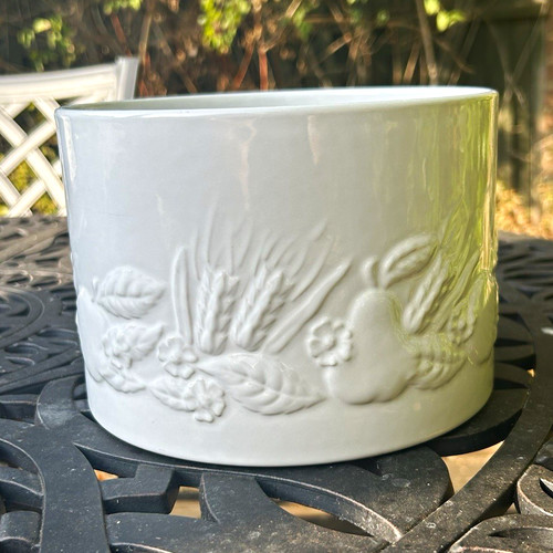 Ceramic white serving bowl - ceramic,
