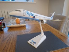 FLYBE ERJ 195 RESIN MODEL AEROPLANE ON STAND