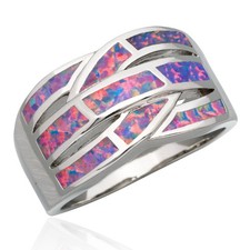 Lavender Fire Opal Silver