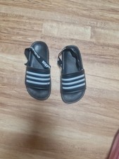 Kids Sliders Black Size 10  Adidas New