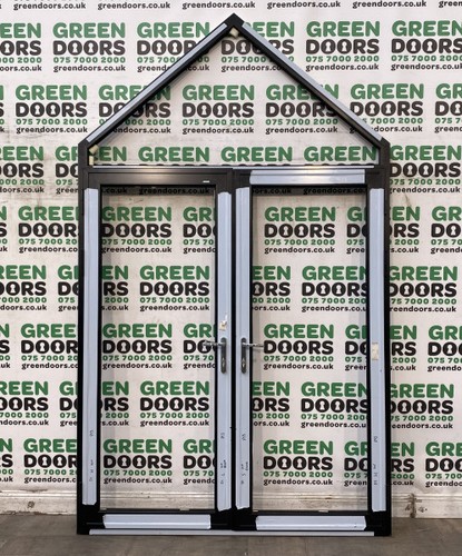 French doors with toplight - with,