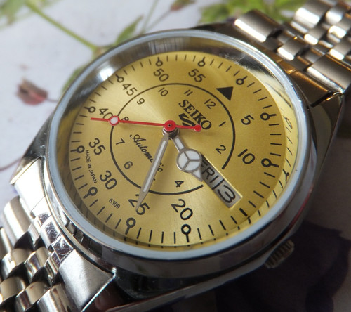 Seiko amber gold fleiger - amber, "fleiger