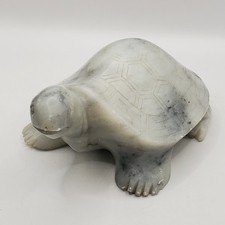 Grey Soapstone Carved Turtle