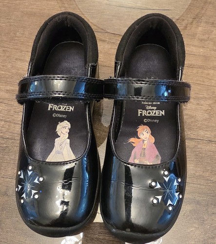 Girls black patent leather - black,