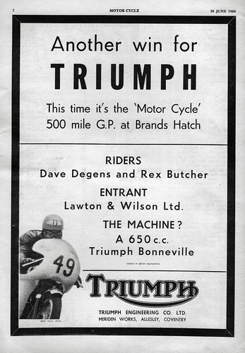 1966 triumph bonneville - triumph,