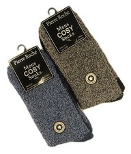 4 Pairs Of Men's Cosy Slipper Socks, Non-Skid Thermal Gripper Socks, Winter Gift