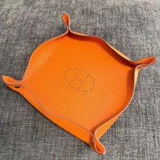 Hermes Orange Leather Oval