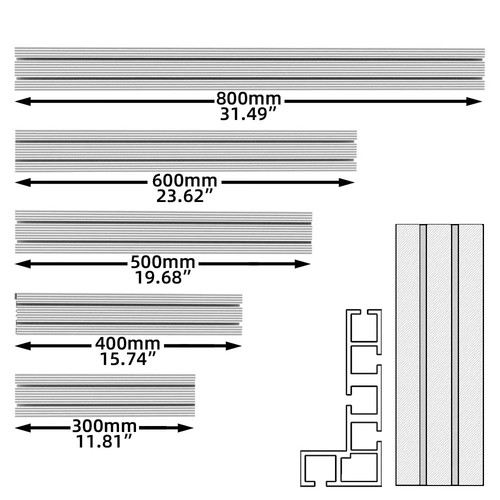 Aluminium profile fence - aluminium,