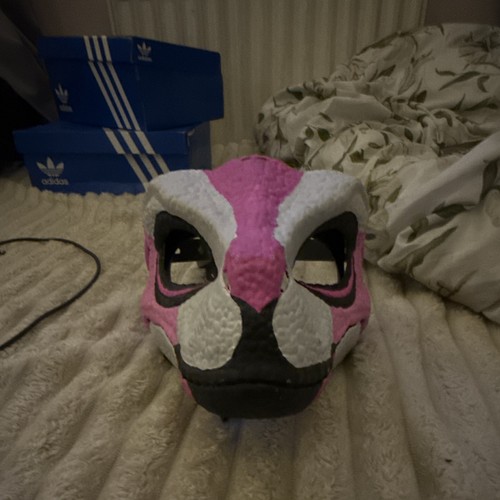 Pink white black dinosaur - pink/white/black,