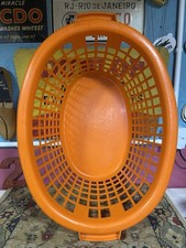 Orange Oval 70s Curver Washing
