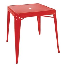 Bolero Red Square Steel Bistro Table 660mm – Stylish & Durable Design