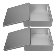  2 Pcs Metal Storage