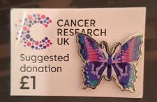 charity pin badge butterfly