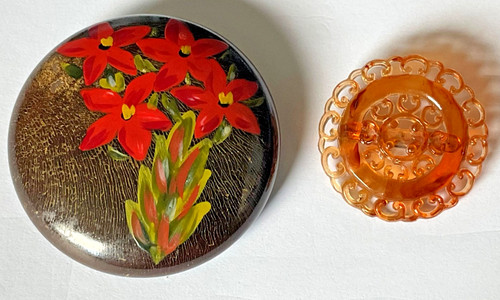 Vintage lucite brooch - ,