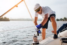 Amara Leather SAILING GLOVES/YACHTING GLOVES/BOAT ROPE GLOVES/FULL FINGER