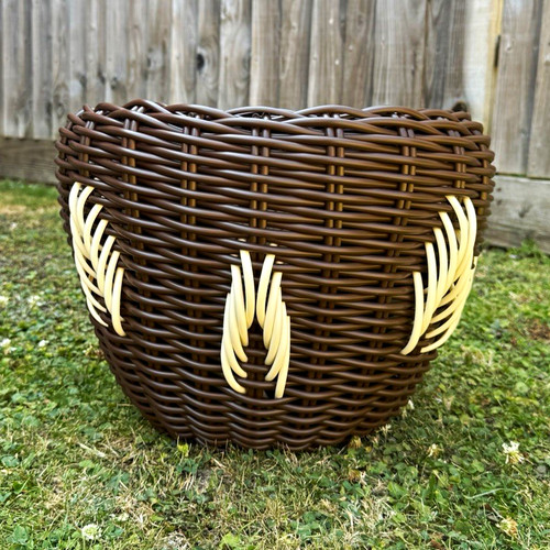 Set large round wicker - of, 2