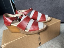 DR Martens Red Leather Wedge