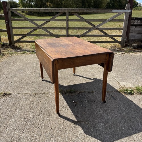 Antique oak drop leaf table - antique,