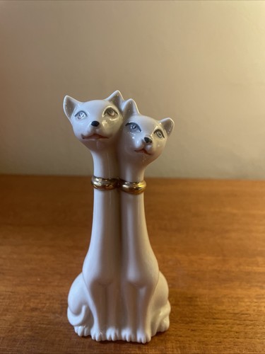 Vintage siamese cat pair - vintage,