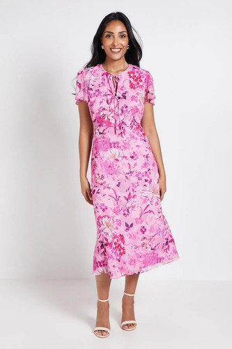 Wallis pink fit flare - pink,