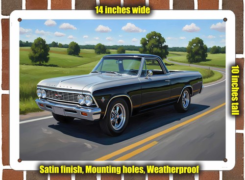 Metal sign 1966 chevrolet - metal,