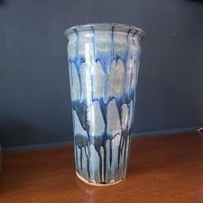 Vintage blue drip glaze Art