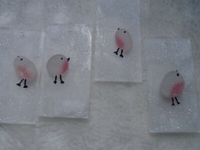 Christmas baubles/Driftwood tree/Tree hanging/Sea glass/Robin