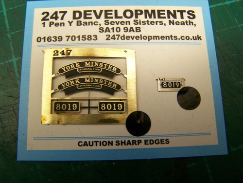4mm scale etch plates - gwr, 8019