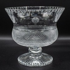 READ- Edinburgh Crystal Thistle Large Centerpiece Foote Bowl SIGNED 9 3/4" MONO