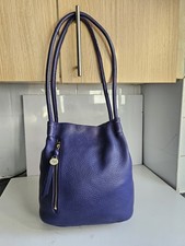 RADLEY DESIGNER WOMENS ROYAL PURPLE LEATHER SATCHEL LARGE SHOULDER HANDBAG