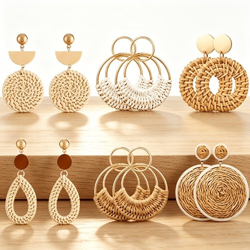 Woven rattan bohemian - woven, summer