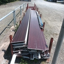Mahogany Coloured Hollow Soffits, Cladding, Square Leg Fascia (Inc. Stillage)