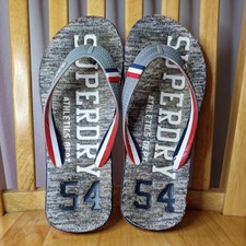 Superdry Men's Flip Flops Size UK L Grey  size 9 UK 