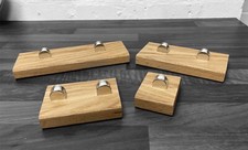 Oak clamp stands for glass