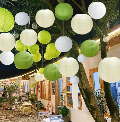 Mixed size paper - mixed, lanterns