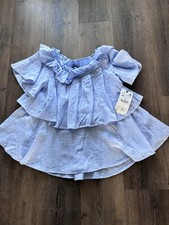 Zara Pale Blue Layered Cotton