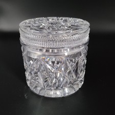 Crystal cut glass biscuit