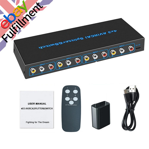 Out av switch - 4, rca
