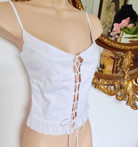 Zara white tie front milkmaid