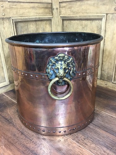 Antique riveted copper brass - &,